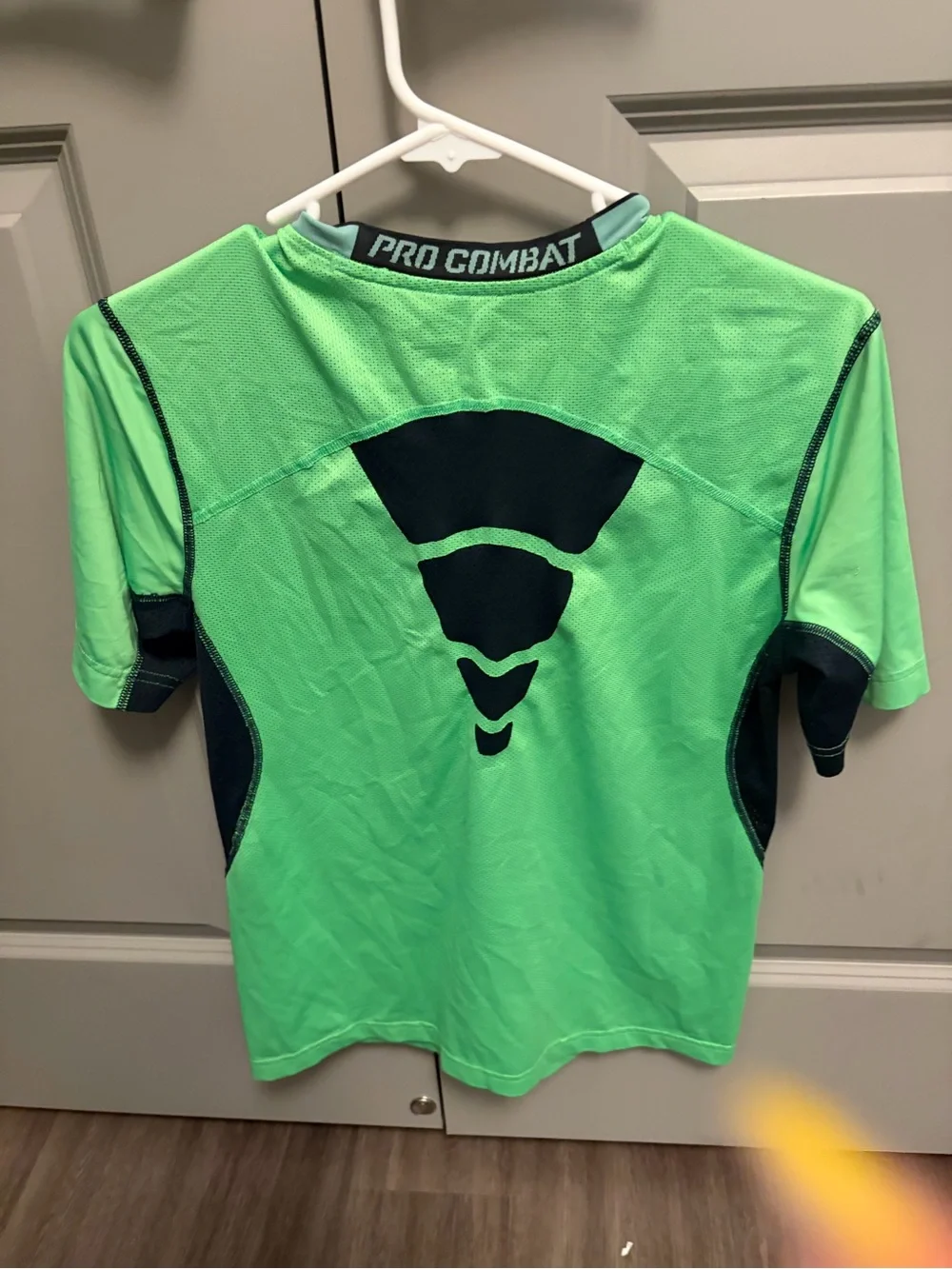 Nike Kids Short Sleeve Compression Tee Green Navy